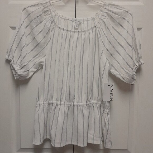 Nine West striped top NEW size Large - Picture 1 of 1